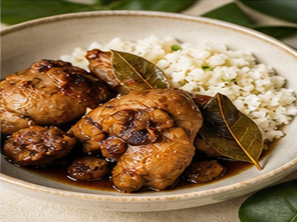 Keto chicken adobo Filipino meal