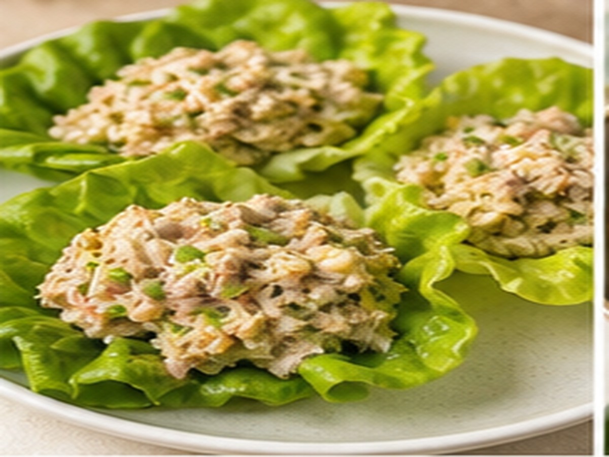 Tuna egg lettuce cups
